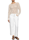 Sanctuary Open Knit Sweater- Muslin-Hand In Pocket