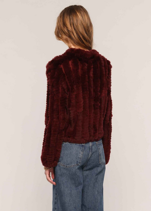 Heartloom Rosa Jacket- Merlot-Hand In Pocket