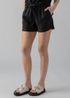 Sanctuary Always Linen Short - Black ***FINAL SALE***-Hand In Pocket