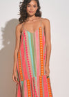 Elan Cumberland Embroidered Maxi - Neon Multi-Hand In Pocket