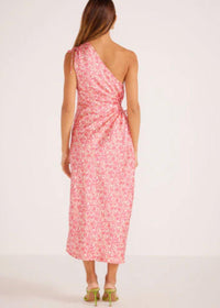 MINKPINK Alina One Shoulder Midi Dress - Pink Floral ***FINAL SALE***-Hand In Pocket