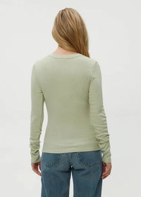 Zola Long Sleeve Crew Tee - Seacrest-Hand In Pocket