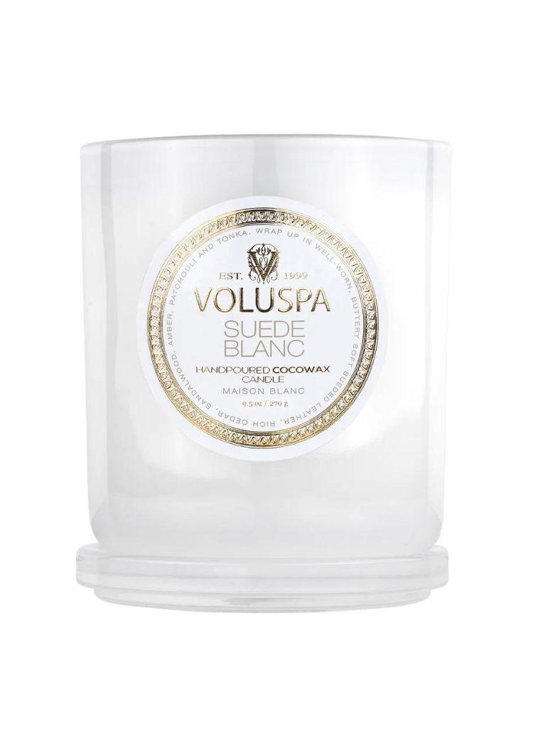 Voluspa 9.5oz Classic Candle- Suede Blanc-Hand In Pocket