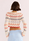 Minkpink Calliope Knit Crop Top- Multi Stripe-Hand In Pocket