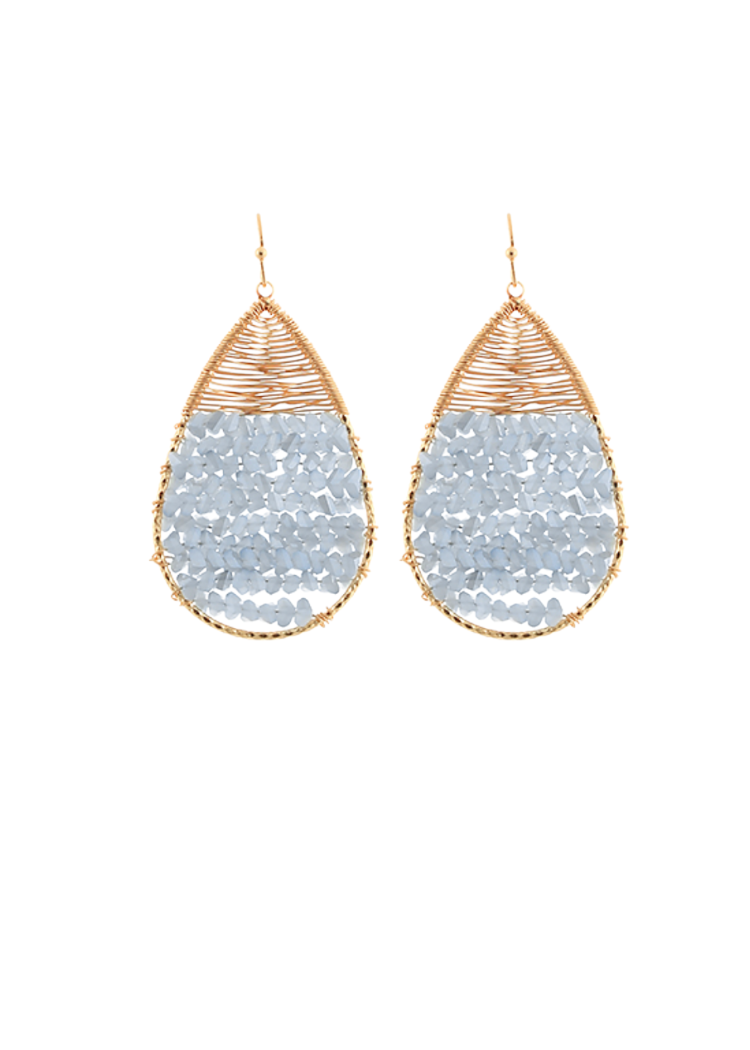 Alena Beaded Drop Earrings-Hand In Pocket