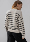 Sanctuary Chill Vibes Sweater- Chalk Black-Hand In Pocket