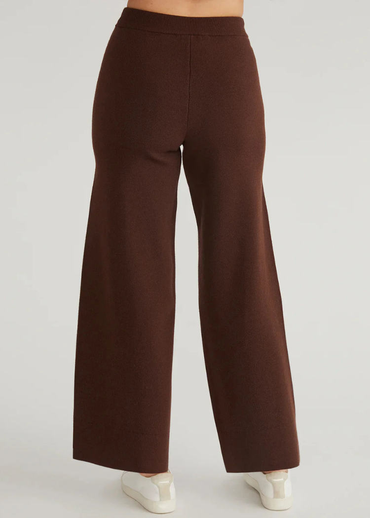 525 Miranda Wide Leg Pant- Shaved Chocolate ***FINAL SALE***-Hand In Pocket