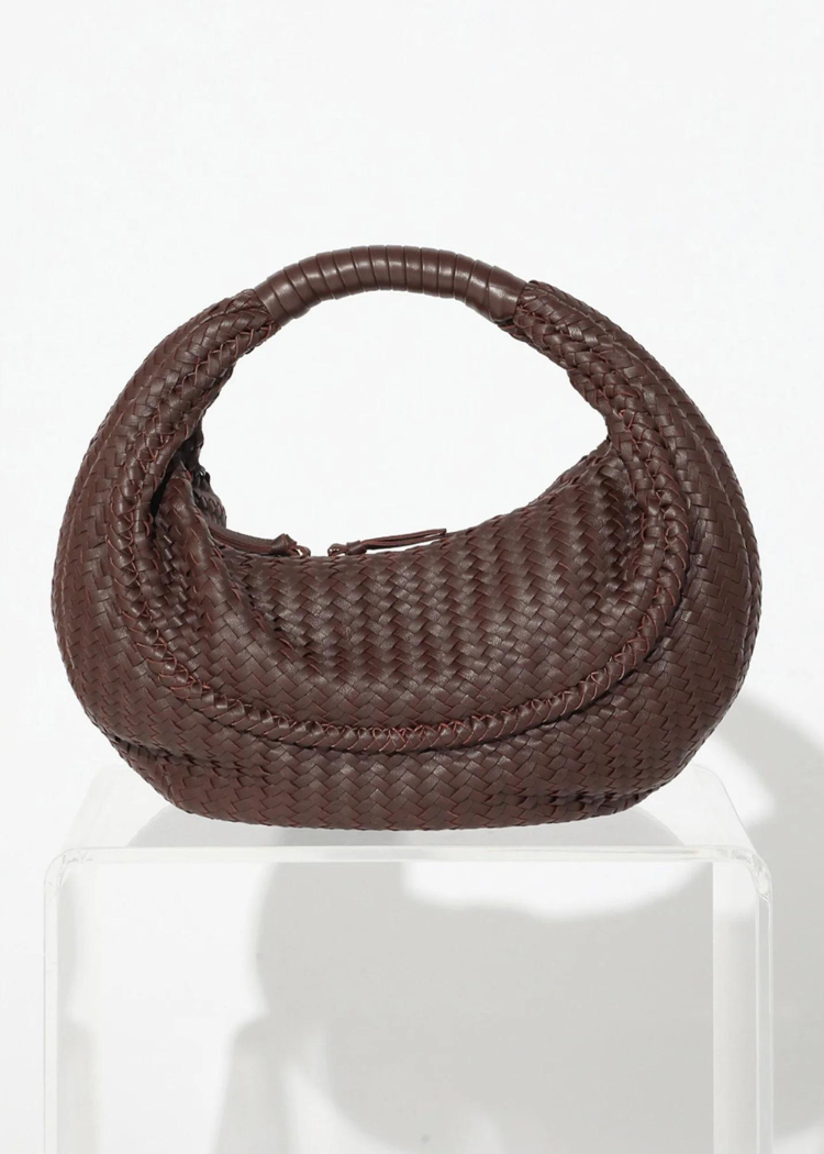 Cleobella Palena Hobo-Chocolate-Hand In Pocket