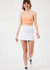 Cream Yoga Evelyn Skort- White-Hand In Pocket