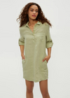 Michael Stars Eleanor Utility Dress - Seacrest-Hand In Pocket