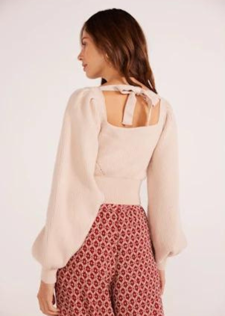 MINKPINK Callie Knit Sweater- Sand ***FINAL SALE***-Hand In Pocket