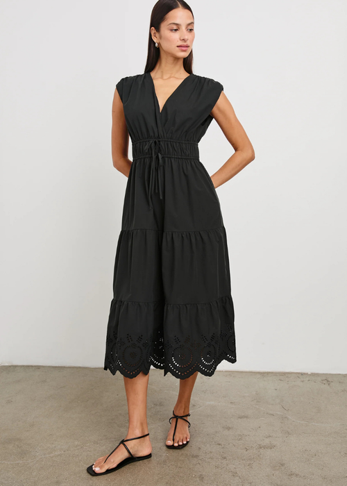 Rails Lucia Dress-Black Eyelet-Hand In Pocket