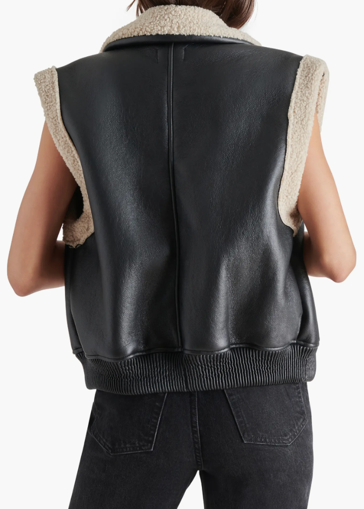 Steve Madden Avi Vest- Black-Hand In Pocket