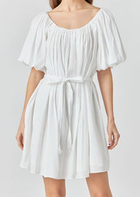 Eloise Pleated Puff Sleeve Dress ***FINAL SALE***-Hand In Pocket