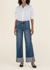 KUT Meg High Rise Fab Ab Wide Leg Denim- Commitment-Hand In Pocket