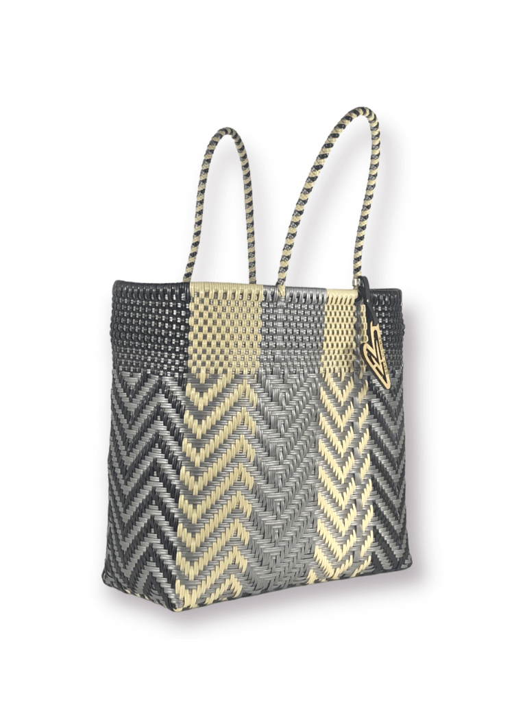 Maria Victoria Waves Handwoven Tote Large-Hand In Pocket