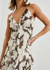 Rails Boa Dress- Mocha Floral-Hand In Pocket