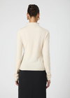 Cosysoft Fitted High Neck Sweater- Oatmeal-Hand In Pocket