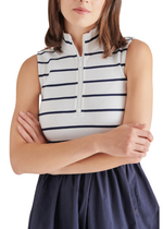 Steve Madden Lyon Dress- Navy Stripe-Hand In Pocket