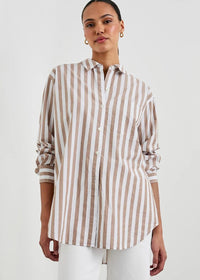 Rails Elsa Top- Russet White Stripe-Hand In Pocket