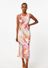 Ciebon Louella Abstract Print Sequin Midi Dress-Hand In Pocket