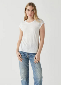 Michael Stars Trudy Crew Tee - White-Hand In Pocket