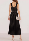 MINKPINK Celia Lurex Stripe Crop Top and skirt Set - Black Champagne ***FINAL SALE***-Hand In Pocket