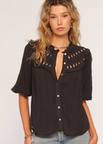 Heartloom Ventura Top- Black-Hand In Pocket