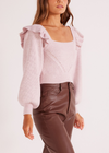 Adele Ruffled Sweater-Hand In Pocket