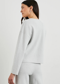 Rails Hollyn Sweatshirt- Heather Grey-Hand In Pocket