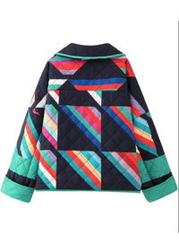 Lana Geometric Print Quilted Jacket ***FINAL SALE***-Hand In Pocket