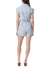 Habitual Zip Front Romper- Sky Combo-Hand In Pocket