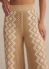 Z Supply Loma Crochet Pant- Natural-Hand In Pocket