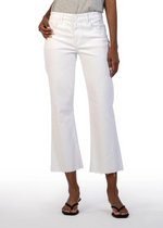 Meg High Rise Fab Ab Raw Hem Denim-Optic White-Hand In Pocket