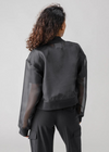 Sanctuary Skyline Organza Bomber- Black-Hand In Pocket