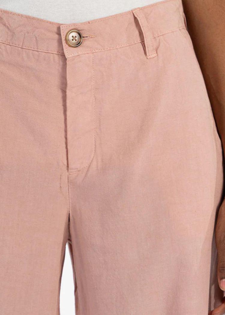 KUT Charlotte Crop Wide Leg Trousers- Blush-Hand In Pocket