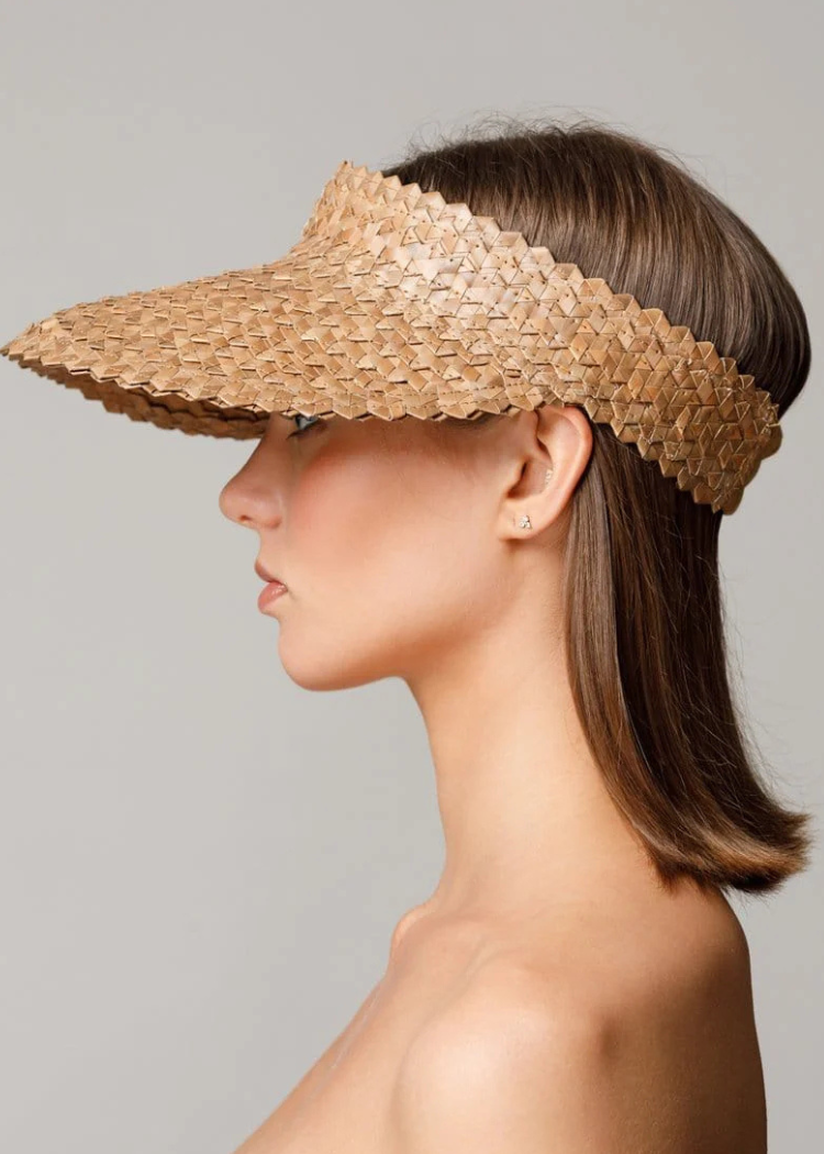 Lusana Solid Baha Visor- Brown