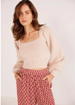 MINKPINK Callie Knit Sweater- Sand ***FINAL SALE***-Hand In Pocket