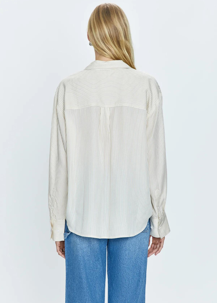 Pistola Nellie Oversized Button Down Shirt-Hand In Pocket