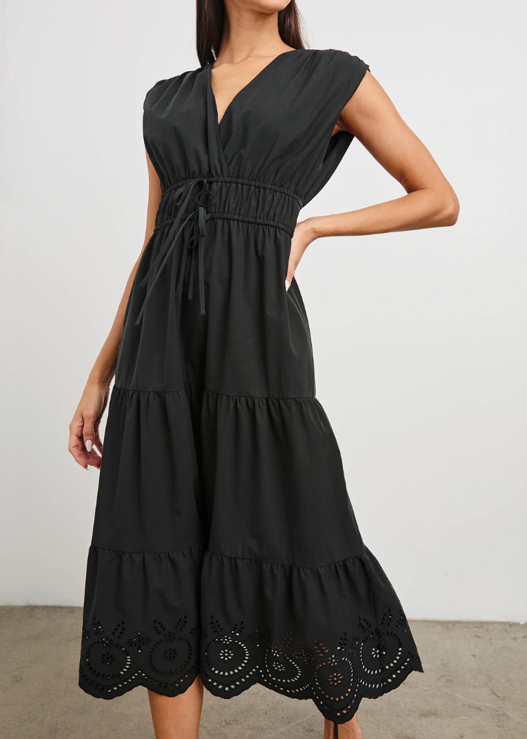 Rails Lucia Dress-Black Eyelet-Hand In Pocket