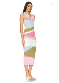 MINKPINK Danica Collared Midi Dress - Multi Abstract ***FINAL SALE***-Hand In Pocket