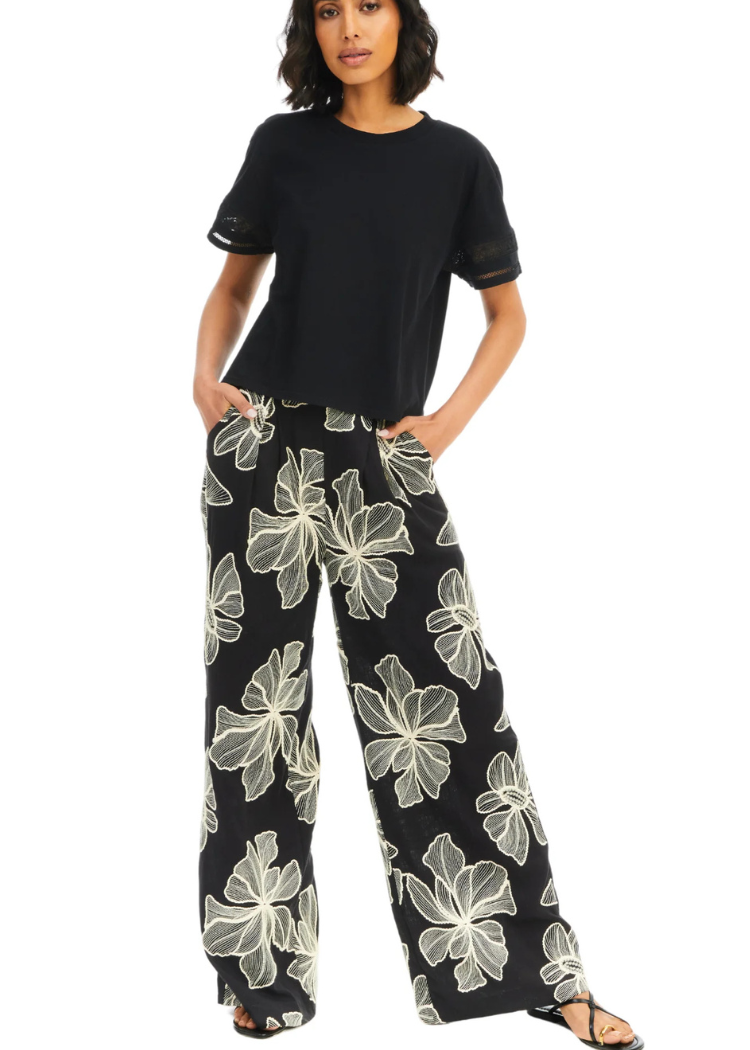 Allison Hutton Pants- Black-Hand In Pocket