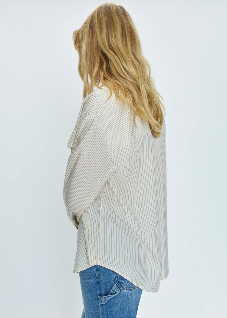 Pistola Nellie Oversized Button Down Shirt-Hand In Pocket