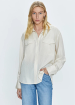 Pistola Nellie Oversized Button Down Shirt-Hand In Pocket