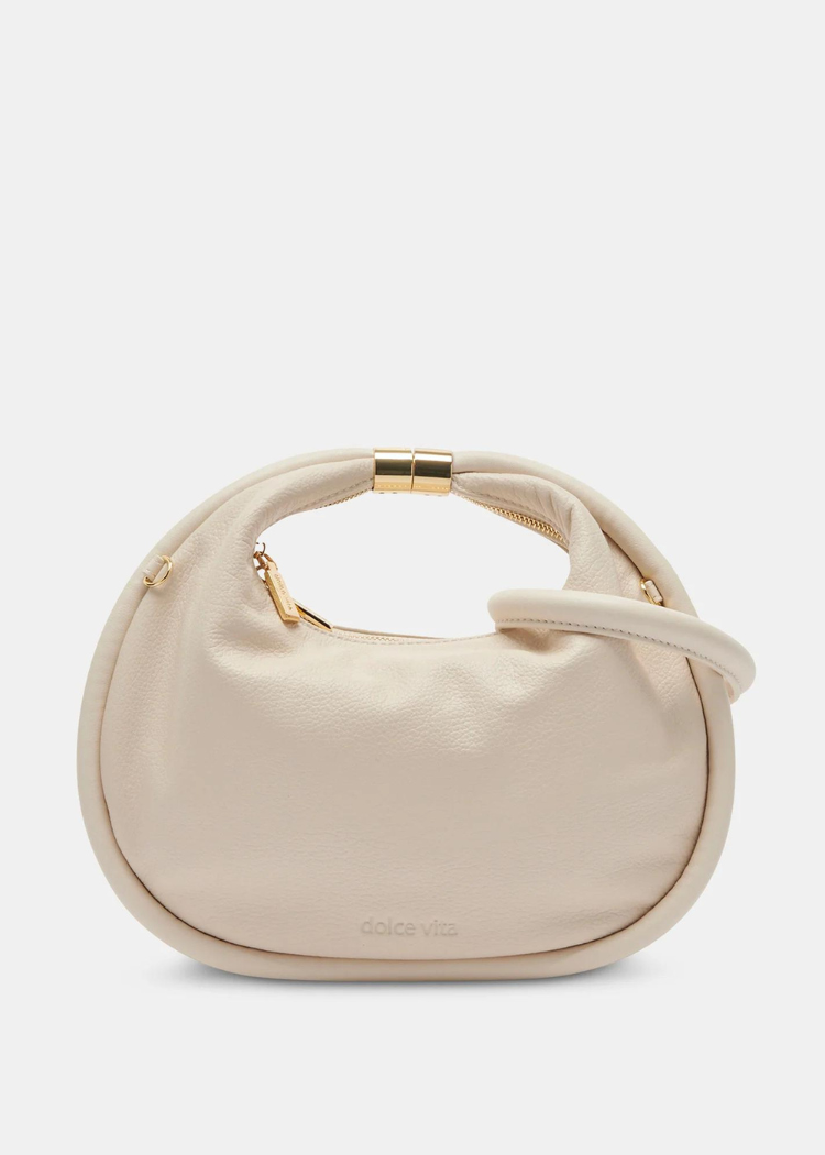 Dolce Vita Keena Convertible Wristlet Bag- Ivory-Hand In Pocket