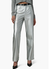 Joes Jeans The Margot Vegan Leather Pant - Silver-Hand In Pocket