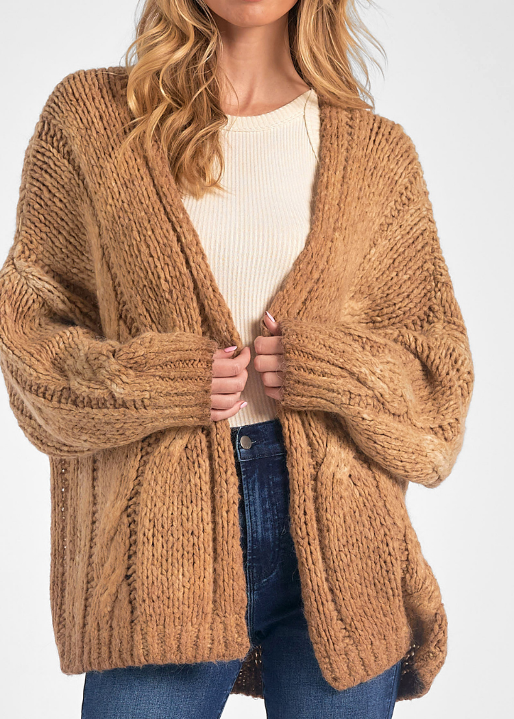 Willow Cardigan - Brown ***FINAL SALE***-Hand In Pocket