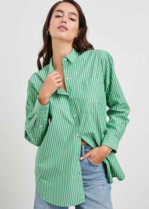 Rails Elsa Top- Kelly White Stripe