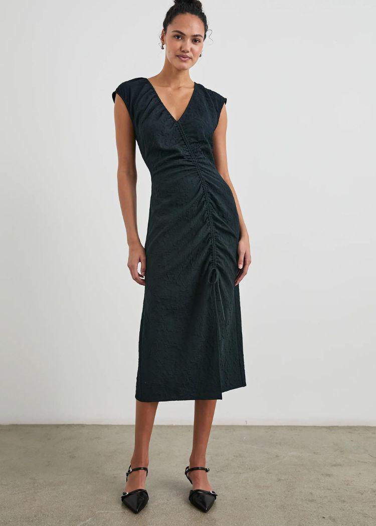 Rails Auren Dress- Black Jacquard-Hand In Pocket