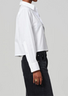 Citizens of Humanity Fino Boxy Top- White-Hand In Pocket